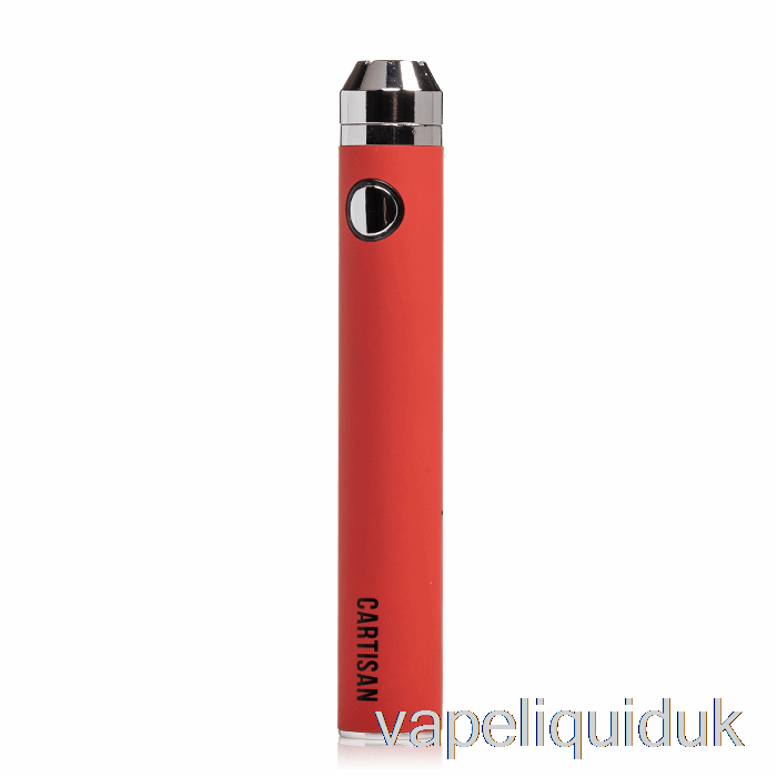 Cartisan Button VV 1300 510 Battery Red Vape Liquid